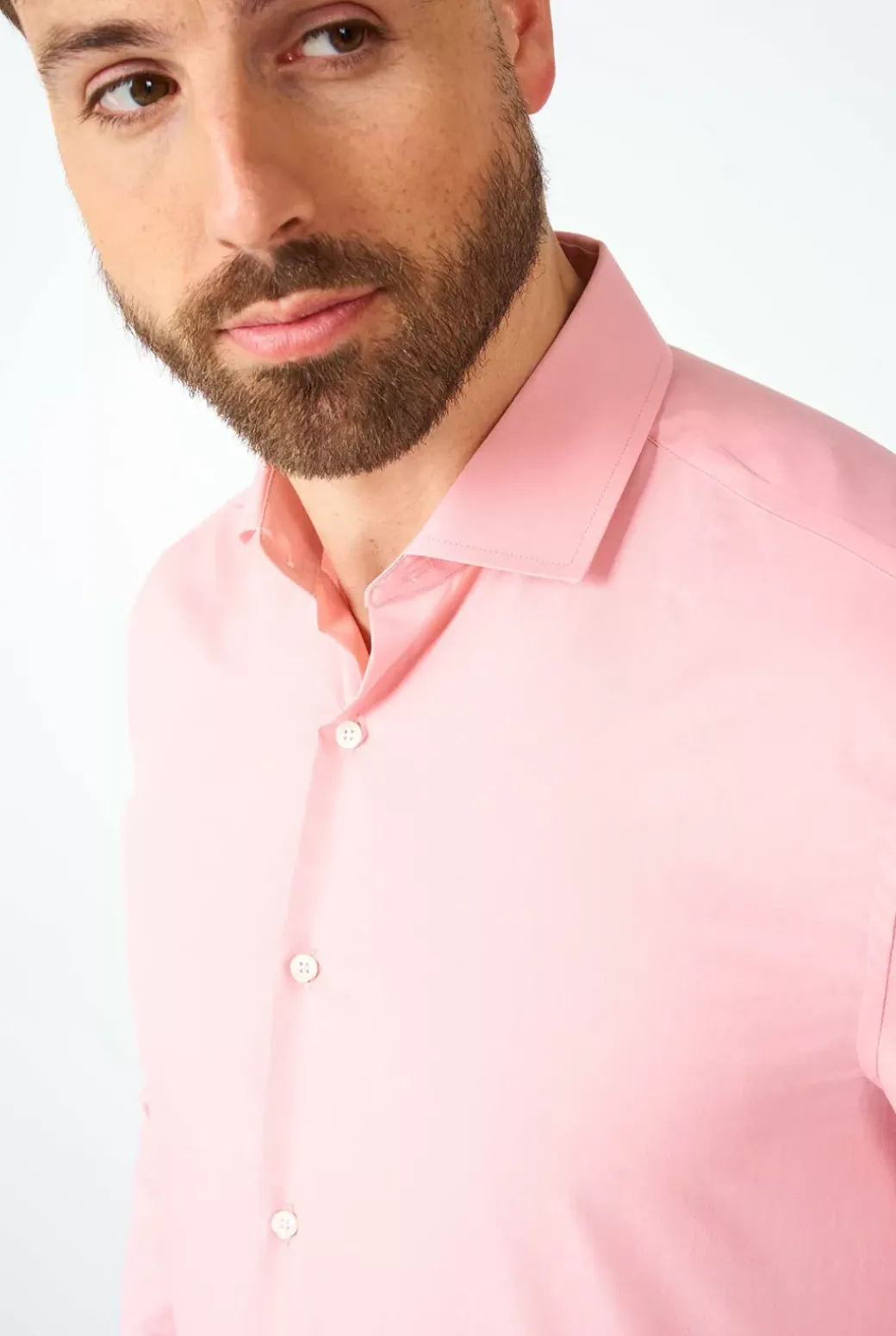 OppoSuits Lush Blush^Men Solid Colored Shirts