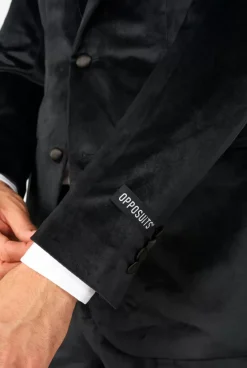 OppoSuits Midnight Black Velvet^Men Christmas Tuxedos