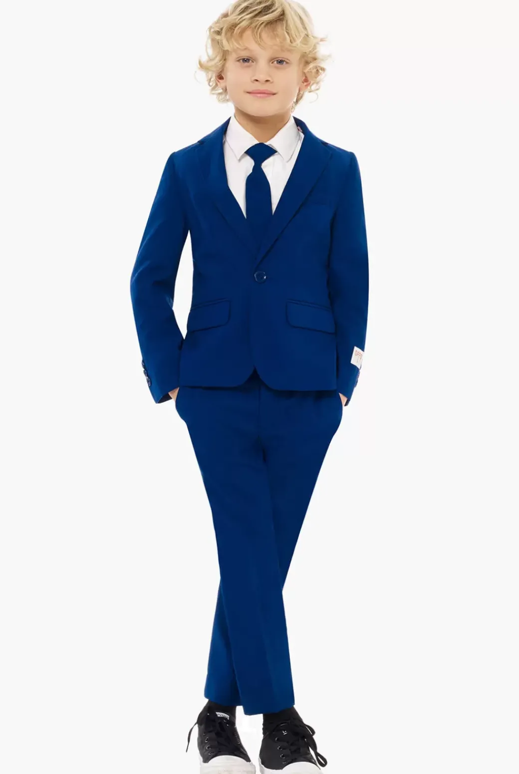 OppoSuits Navy Royale^Boys Solid Colored Suits