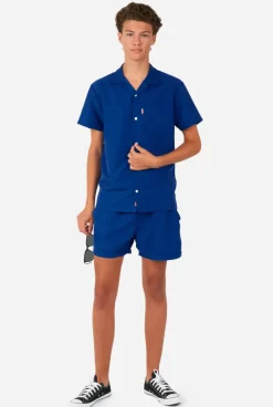 OppoSuits Navy Royale^Men Solid Colored Summer Sets