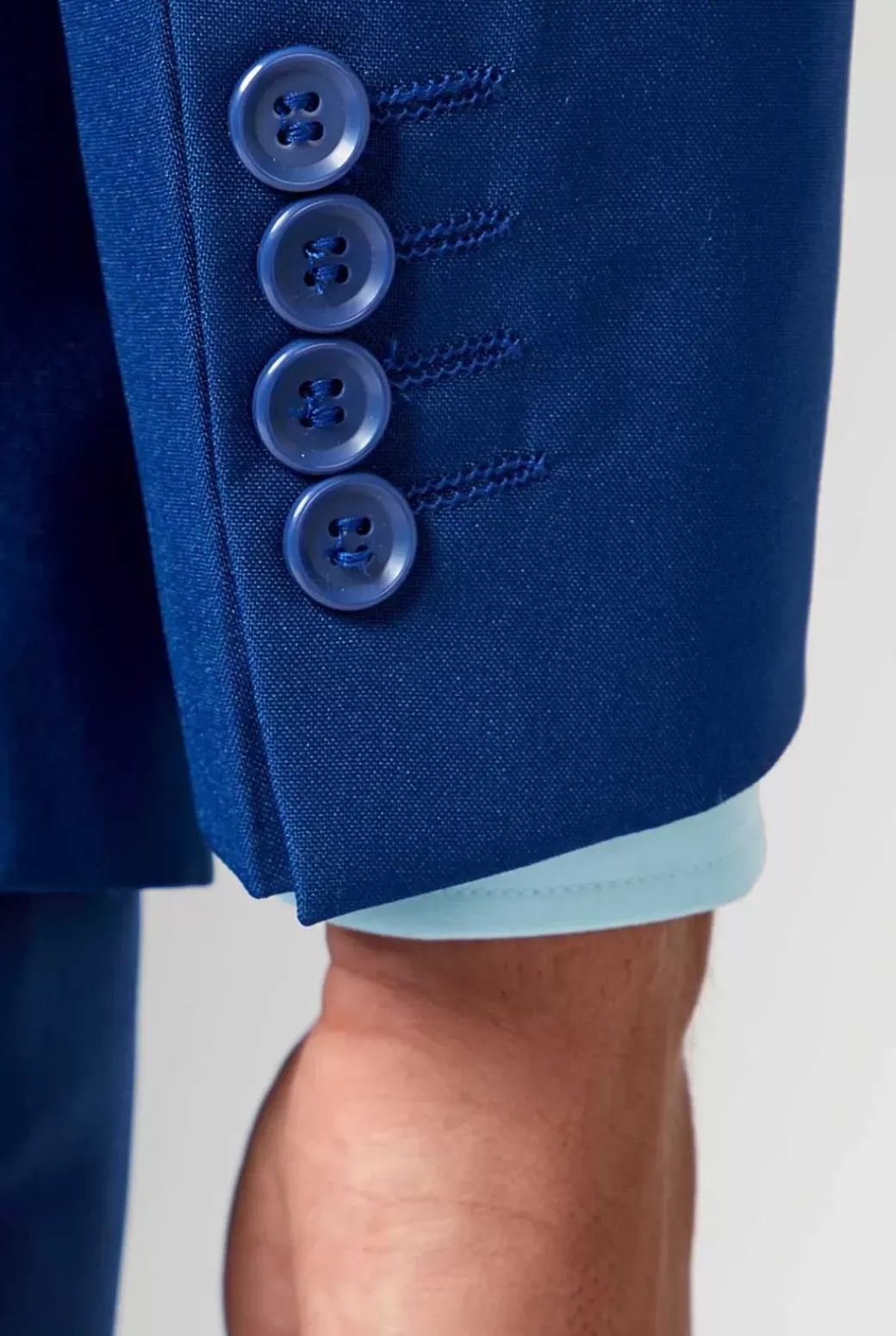 OppoSuits Navy Royale - Flaminguy Lining^Men Solid Colored Suits