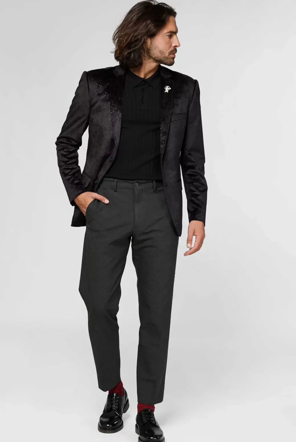OppoSuits Outer Space - Constellations - Black^Men Deluxe Blazers