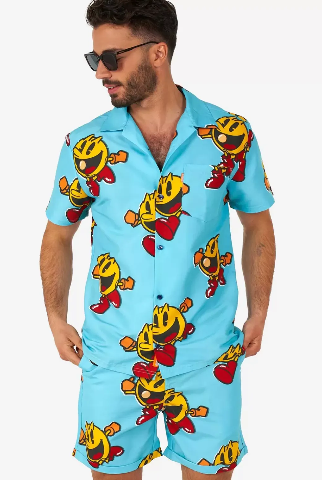 OppoSuits Pac-Man™ Waka-Waka^Men Printed Summer Sets