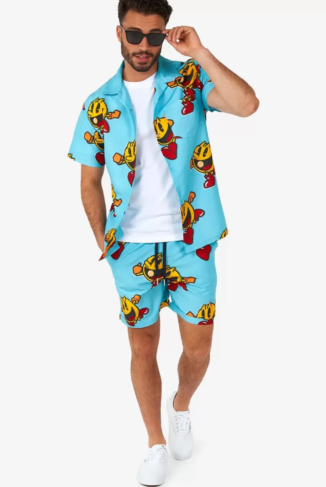 OppoSuits Pac-Man™ Waka-Waka^Men Printed Summer Sets