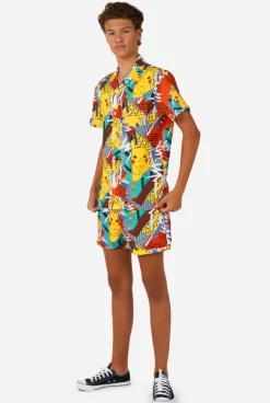 OppoSuits Pika Pikachu^Teen Boys Summer Sets