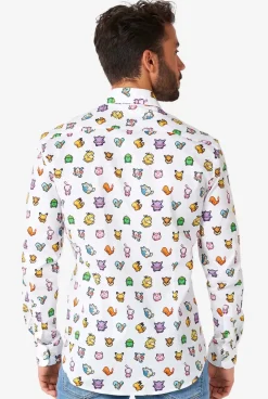 OppoSuits Pixel Pokemon™^Men Casual Shirts