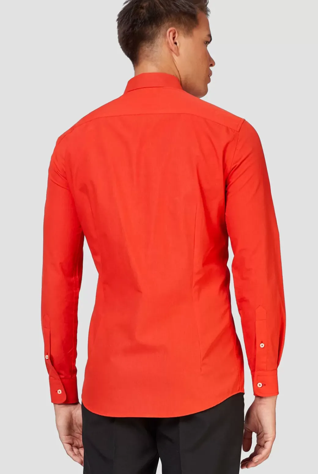 OppoSuits Red Devil^Men Solid Colored Shirts