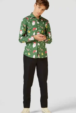 OppoSuits Santaboss^Teen Boys Christmas Shirts