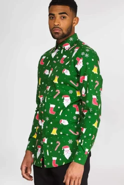 OppoSuits Santaboss^Men Christmas Shirts