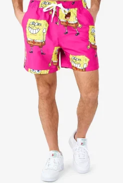 OppoSuits Spongebob™ Pink^Men Printed Summer Sets