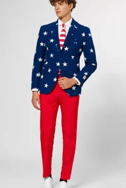 OppoSuits Stars And Stripes^Men Wedding Suits