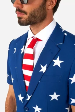 OppoSuits Stars And Stripes^Men Wedding Suits
