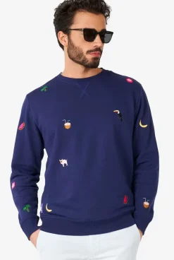 OppoSuits Summer Icons - Navy^Men Deluxe Sweaters