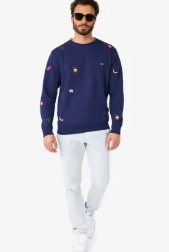 OppoSuits Summer Icons - Navy^Men Deluxe Sweaters
