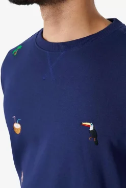 OppoSuits Summer Icons - Navy^Men Deluxe Sweaters