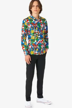 OppoSuits Super Mario™^Teen Boys Casual Shirts