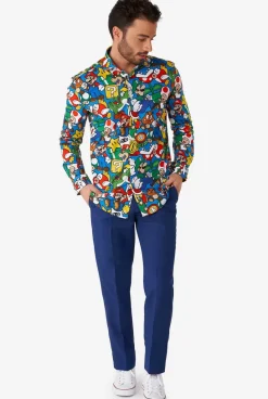 OppoSuits Super Mario™^Men Casual Shirts