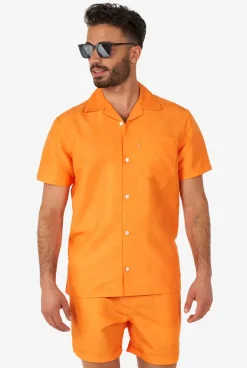 OppoSuits The Orange^Men Solid Colored Summer Sets