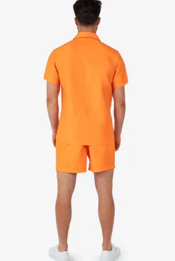 OppoSuits The Orange^Men Solid Colored Summer Sets