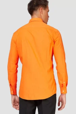 OppoSuits The Orange^Men Solid Colored Shirts
