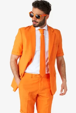 OppoSuits The Orange^Men Solid Colored Suits
