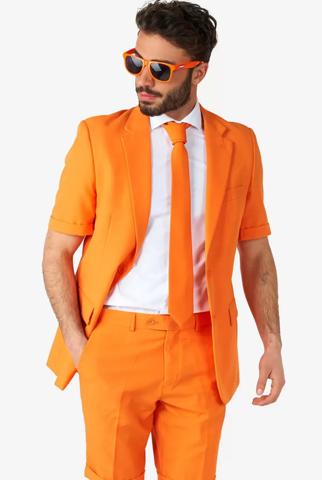 OppoSuits The Orange^Men Solid Colored Suits