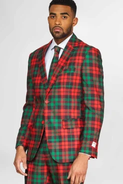 OppoSuits Trendy Tartan^Men Wedding Suits