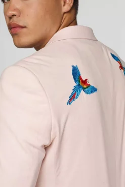 OppoSuits Tropical - Birdie - Soft Pink^Men Deluxe Blazers