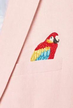 OppoSuits Tropical - Birdie - Soft Pink^Men Deluxe Blazers