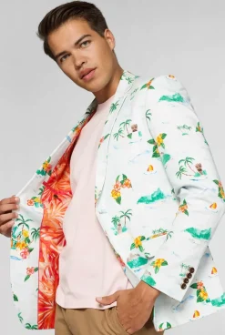 OppoSuits Tropical - Hawaiian - Aloha Blue^Men Deluxe Blazers