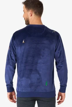 OppoSuits Velvet Navy - Xmas Icons^Men Christmas Sweaters