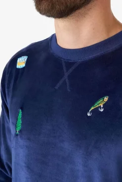 OppoSuits Velvet Navy - Xmas Icons^Men Christmas Sweaters