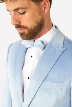 OppoSuits Vintage Blue Velvet^Men Christmas Tuxedos