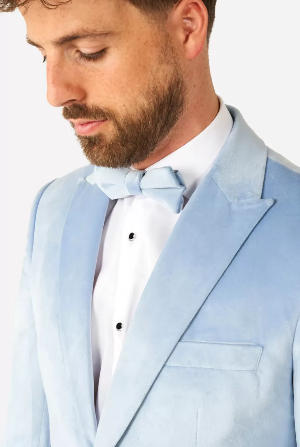 OppoSuits Vintage Blue Velvet^Men Christmas Tuxedos