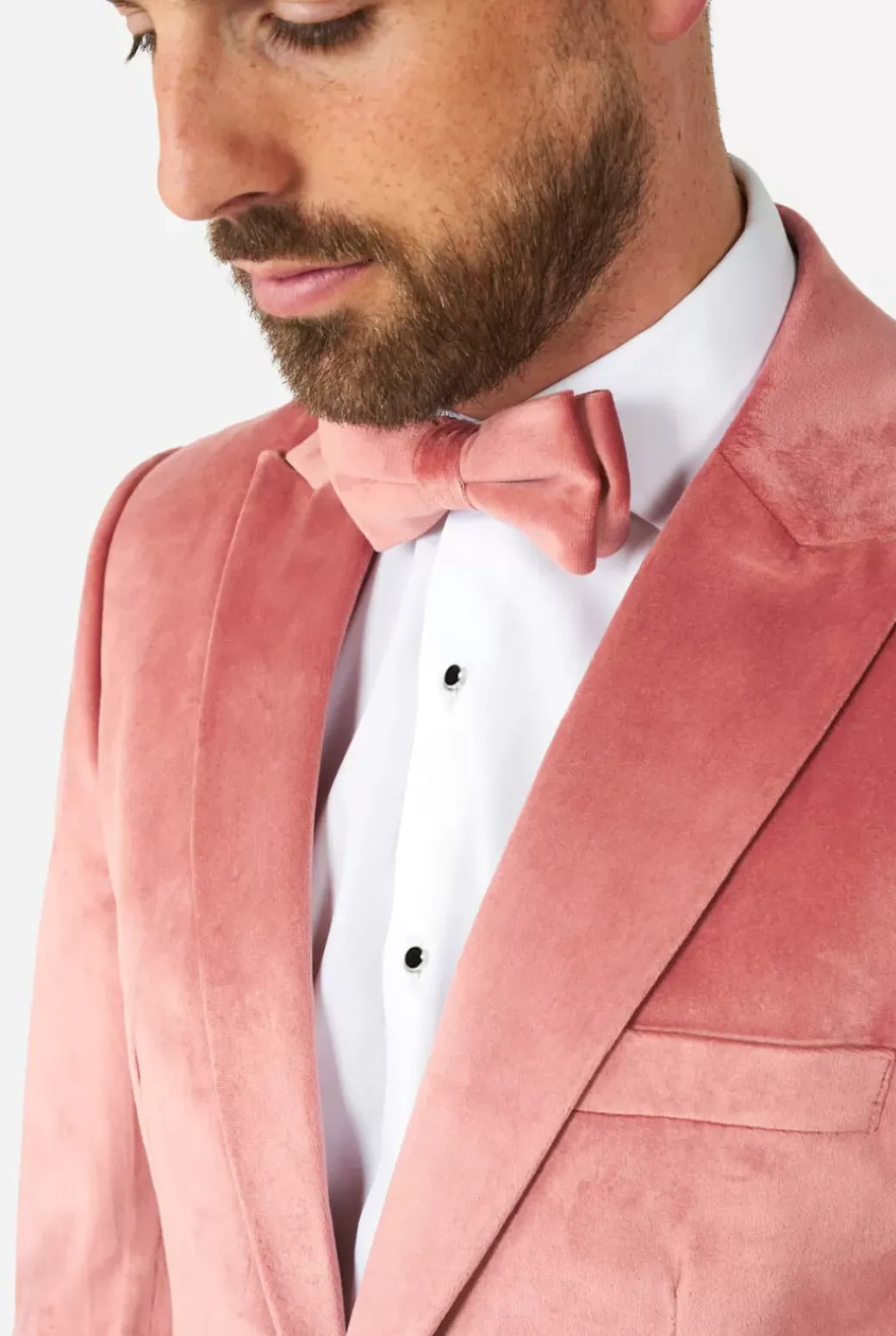 OppoSuits Vintage Pink Velvet^Men Christmas Tuxedos