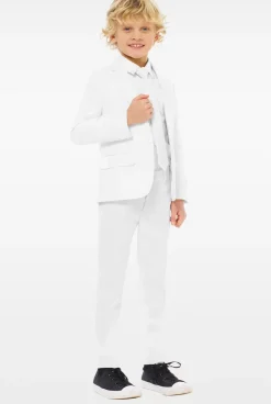 OppoSuits White Knight^Boys Solid Colored Suits