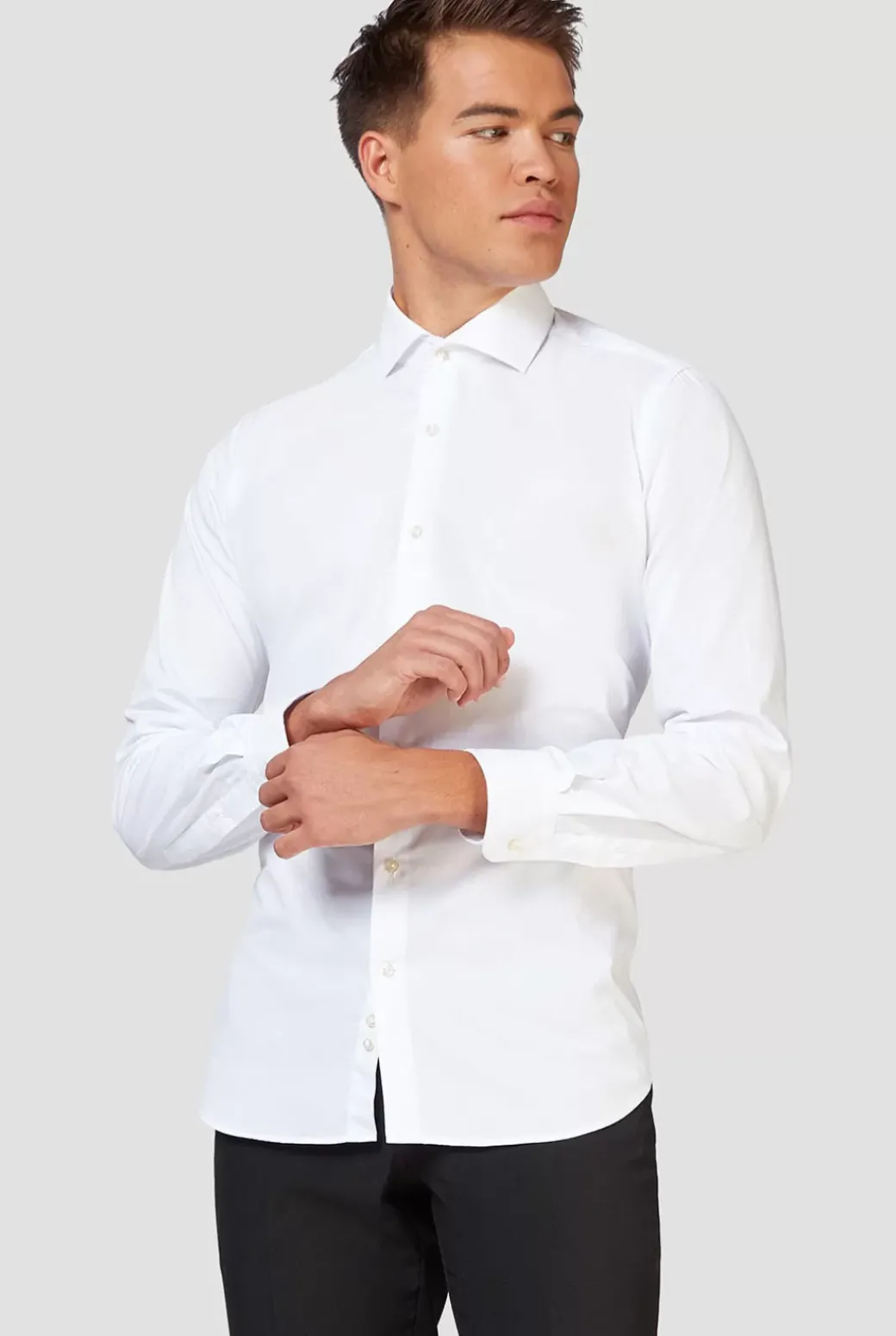 OppoSuits White Knight^Men Solid Colored Shirts