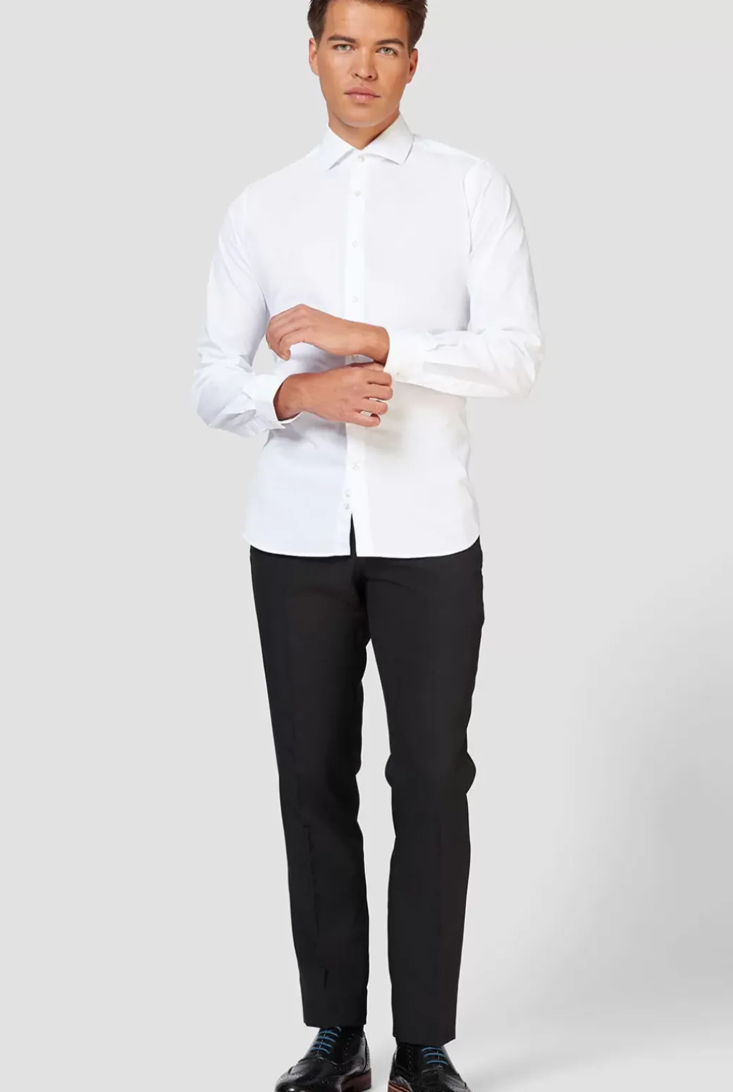 OppoSuits White Knight^Men Solid Colored Shirts