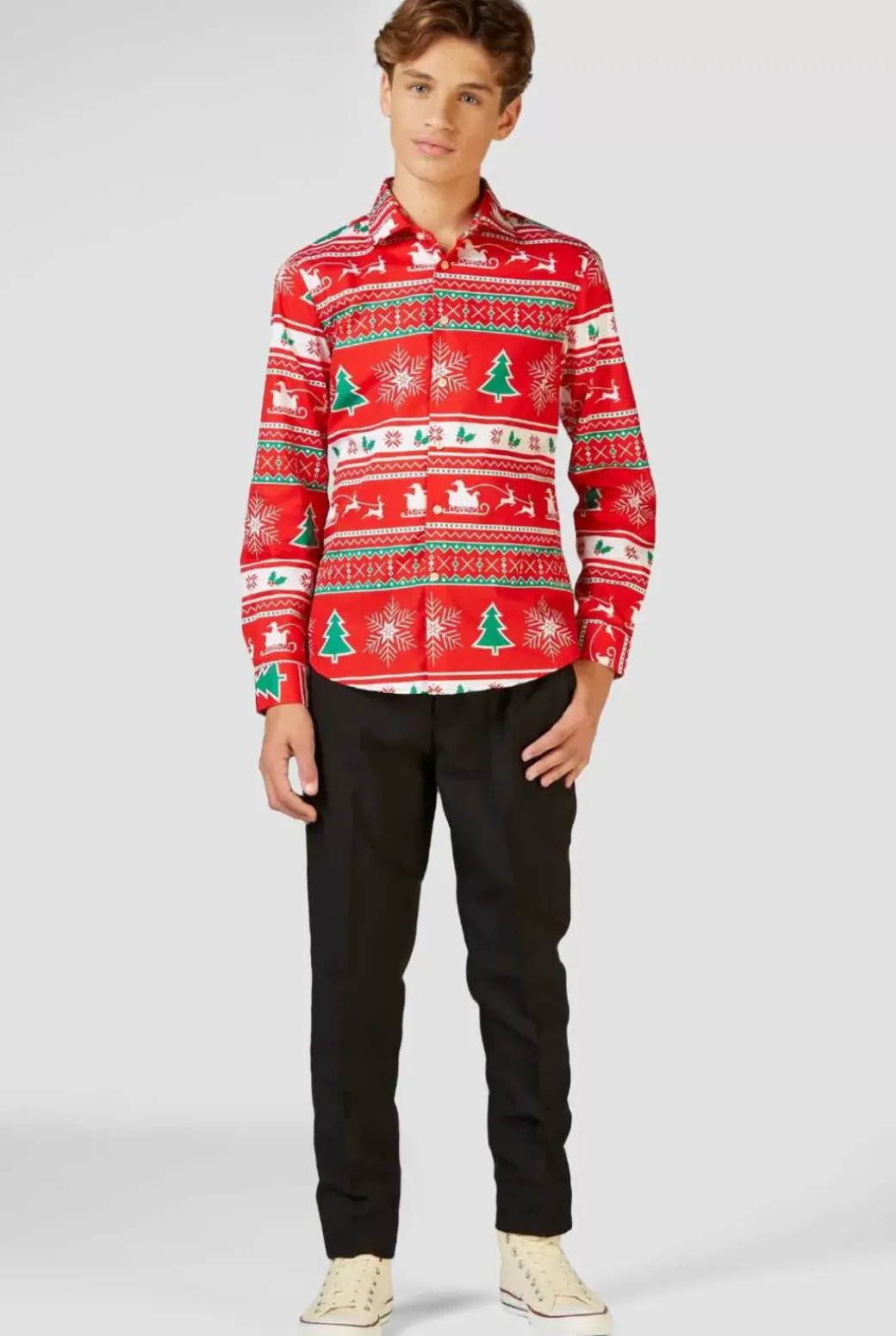 OppoSuits Winter Wonderland^Teen Boys Christmas Shirts