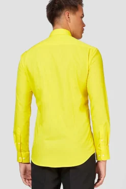 OppoSuits Yellow Fellow^Men Solid Colored Shirts