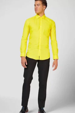 OppoSuits Yellow Fellow^Men Solid Colored Shirts